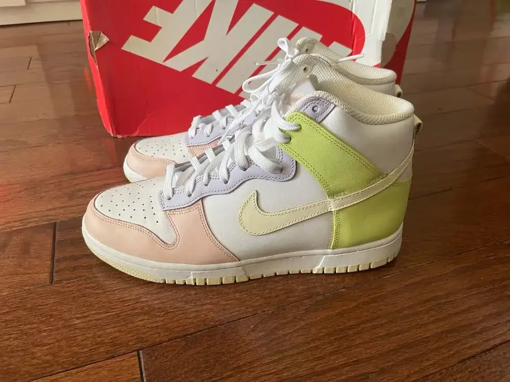 Nike Dunk High Pastel Multi Color Womens 9 / Youth 7.5 Easter Spring Sneakers